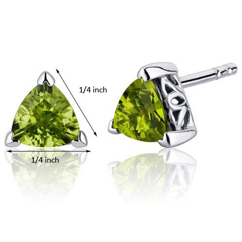 Princess cut gemstone solitaire stud 925 sterling silver earnings - created blue sapphire - sterling silver