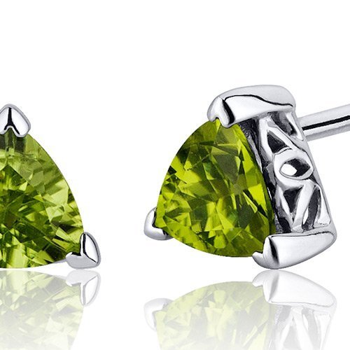 Princess cut gemstone solitaire stud 925 sterling silver earnings - created blue sapphire - sterling silver