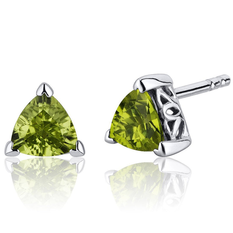 Princess cut gemstone solitaire stud 925 sterling silver earnings - created blue sapphire - sterling silver