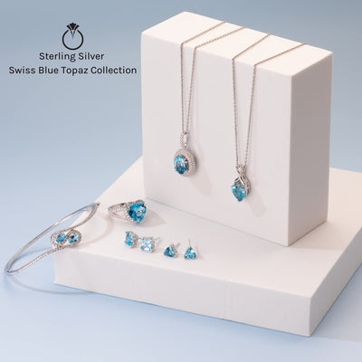 Princess Cut Gemstone Solitaire Stud 925 Sterling Silver Earrings