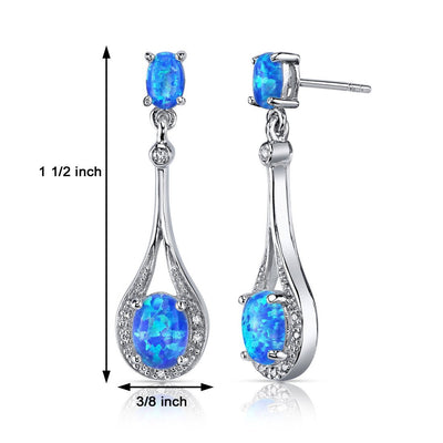 Princess cut gemstone solitaire stud sterling silver earnings - created blue sapphire - sterling silver