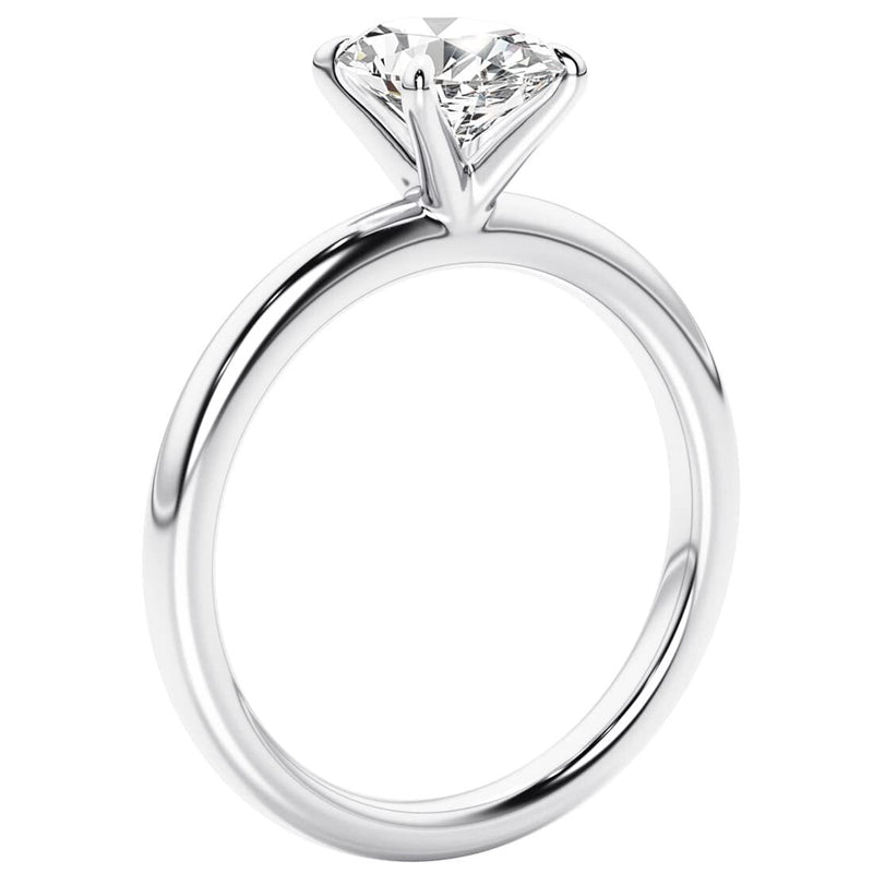 IGI Certified Oval Shape Lab Grown Diamond Solitaire Ring 14K White Gold 1 Carat