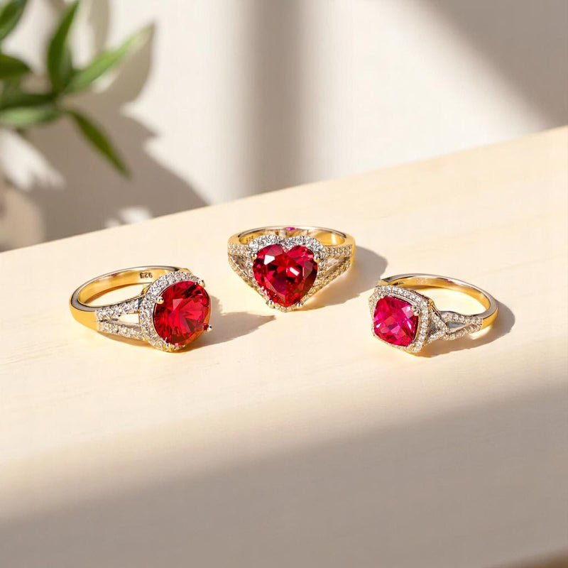 Ruby Ring Sterling Silver Oval Shape 1.75 Carats