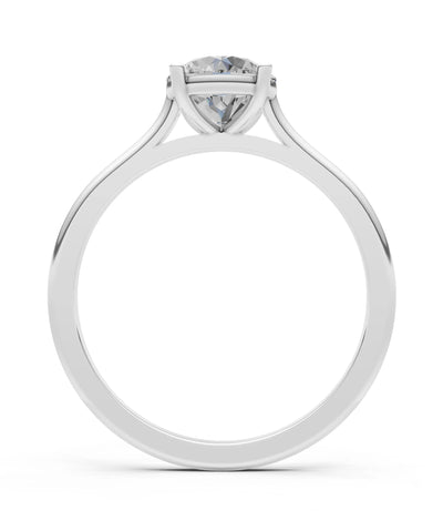 Round Cut Gemstone Solitaire Gold Ring