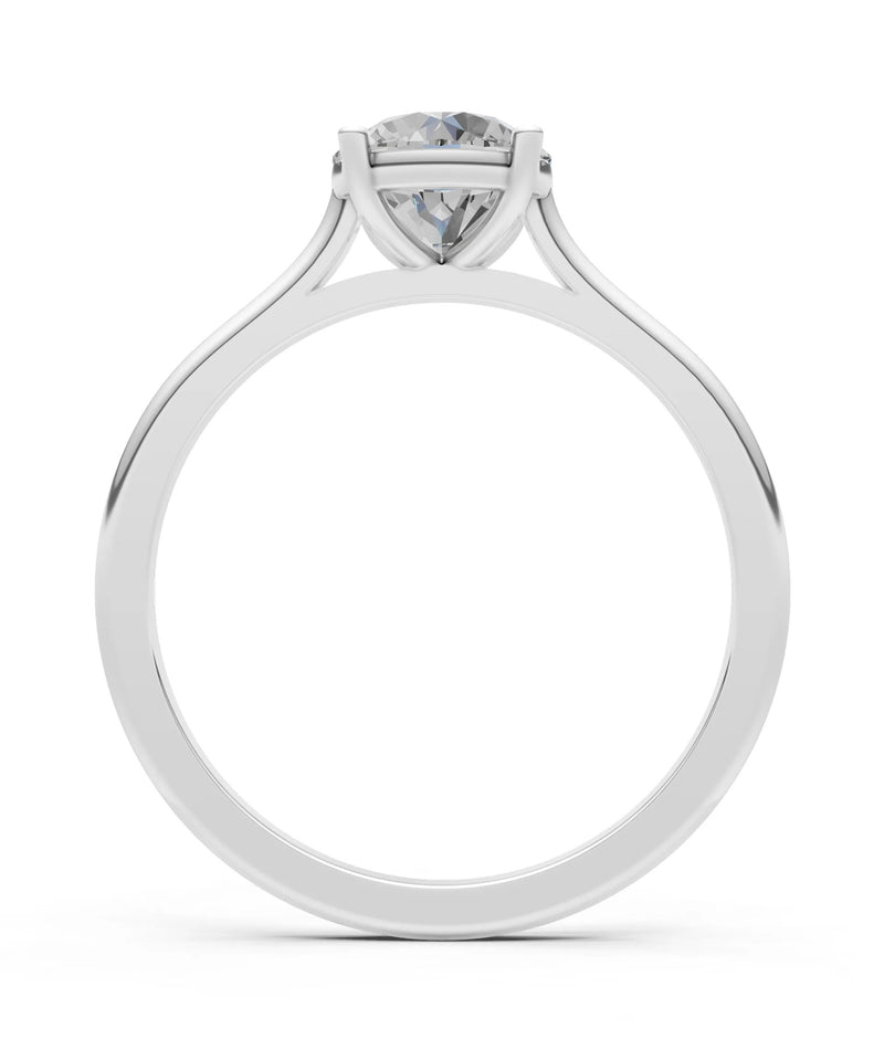 Round Cut Gemstone Solitaire Gold Ring
