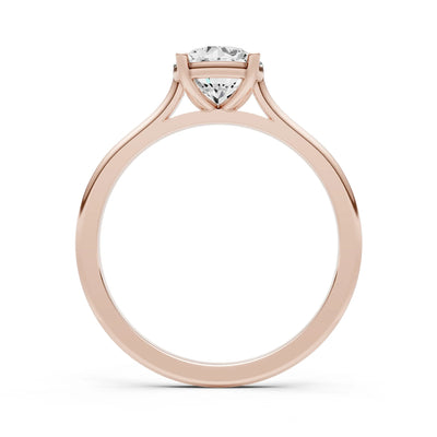 Round Cut Gemstone Solitaire Gold Ring