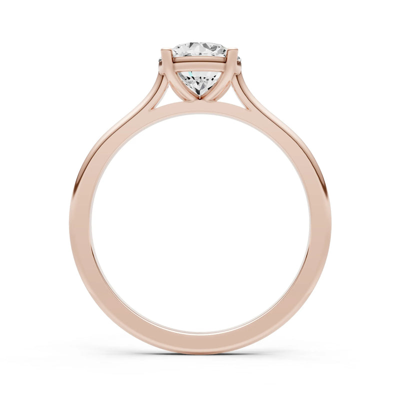 Round Cut Gemstone Solitaire Gold Ring