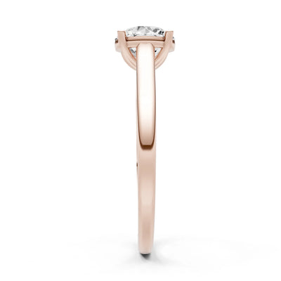 Round Cut Gemstone Solitaire Gold Ring
