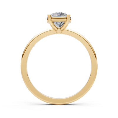 Classic Cathedral Solitaire Gemstone Engagement Ring, 1 Ctw