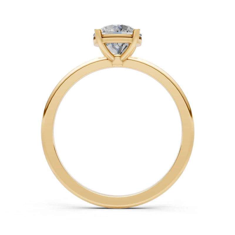 Classic Cathedral Solitaire Gemstone Engagement Ring, 1 Ctw