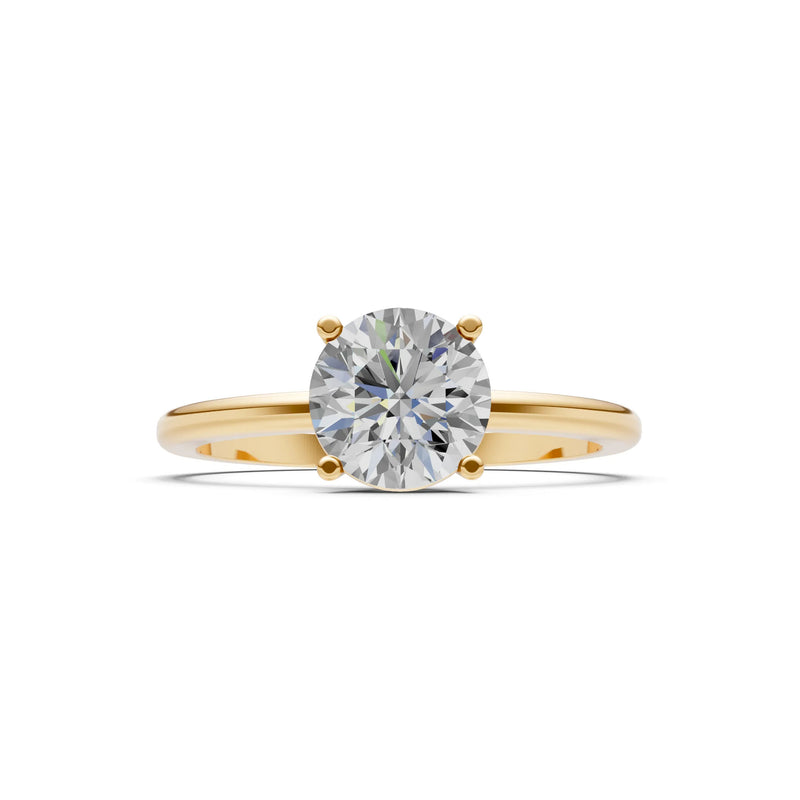 Classic Cathedral Solitaire Gemstone Engagement Ring, 1 Ctw