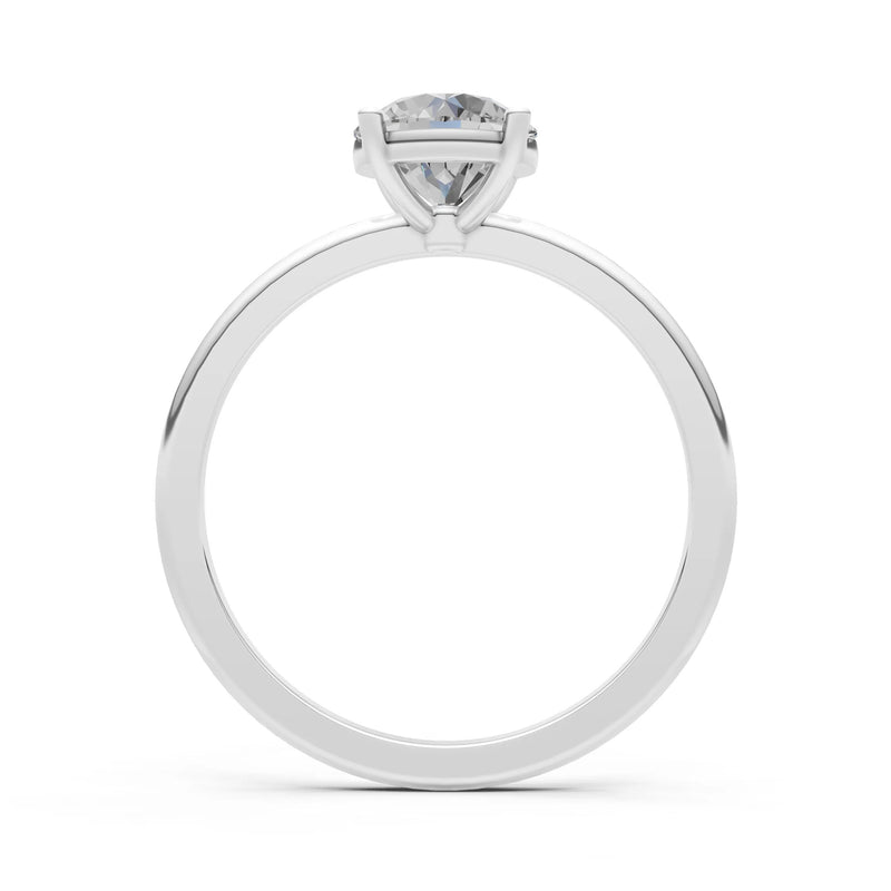 Classic Cathedral Solitaire Gemstone Engagement Ring, 1 Ctw