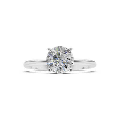 Classic Cathedral Solitaire Gemstone Engagement Ring, 1 Ctw