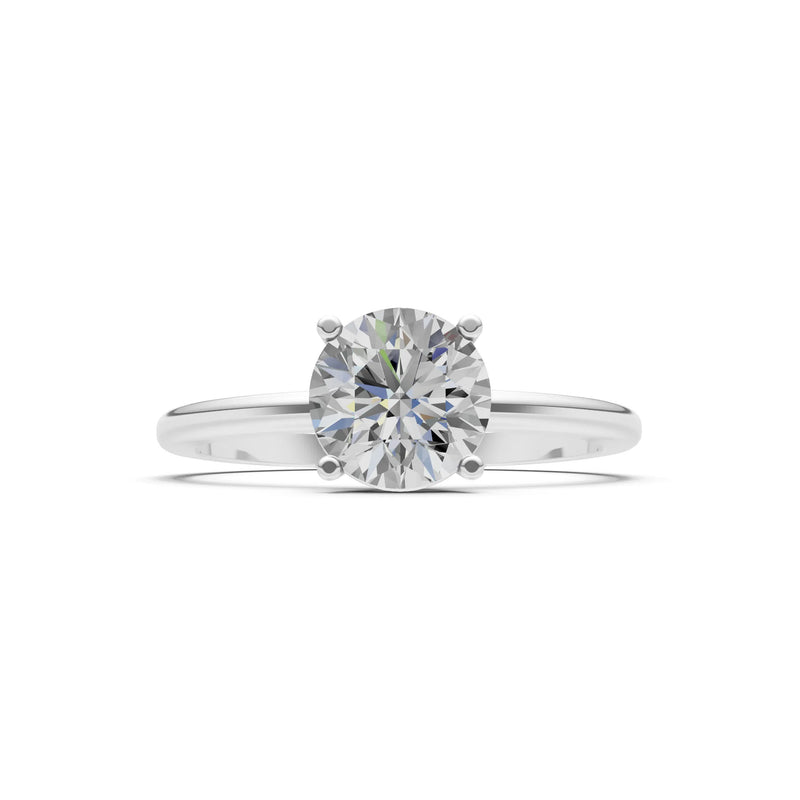 Classic Cathedral Solitaire Gemstone Engagement Ring, 1 Ctw