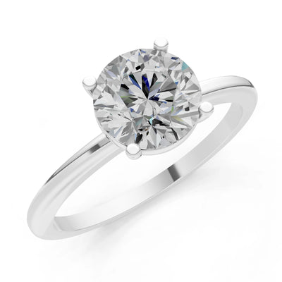 Classic Cathedral Solitaire Gemstone Engagement Ring, 1 Ctw
