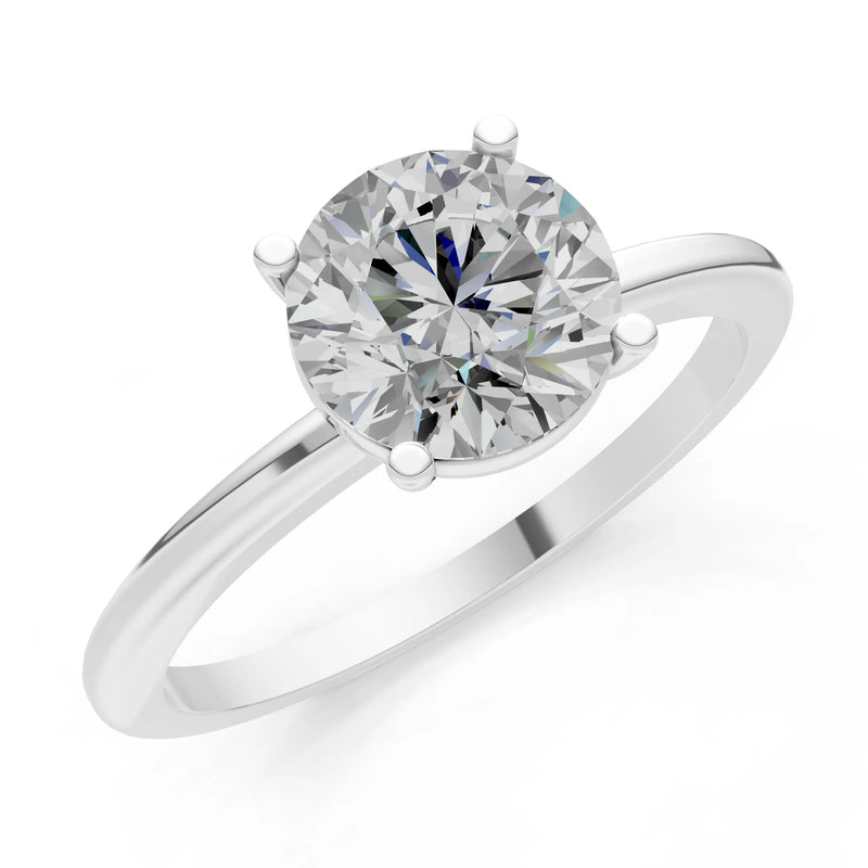 Classic Cathedral Solitaire Gemstone Engagement Ring, 1 Ctw