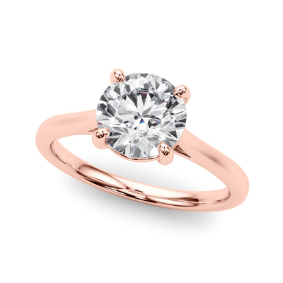 Peora Solid 10k Yellow Gold Solitaire Ring , 1 Ct Lab Grown Diamond for - 6.5mm Round Cut Promise, Engagement or Anniversary Ring, Jewelry Gift, w/Jewelry Box