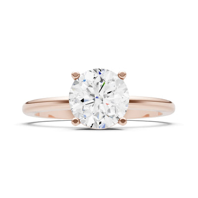 Classic Cathedral Solitaire Gemstone Engagement Ring
