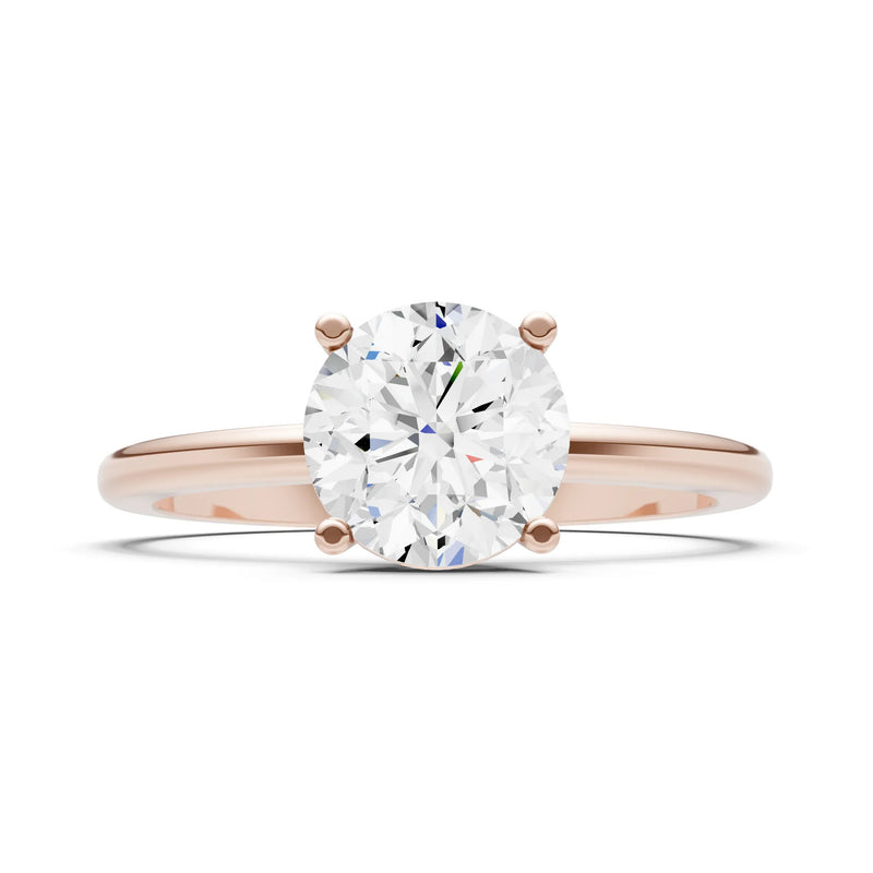 Classic Cathedral Solitaire Gemstone Engagement Ring