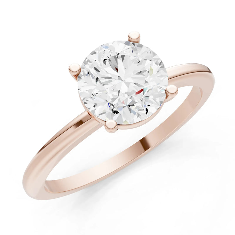 Classic Cathedral Solitaire Gemstone Engagement Ring