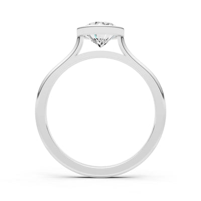 CVD Round 6.5mm Round Bezel Set Solitaire Ring