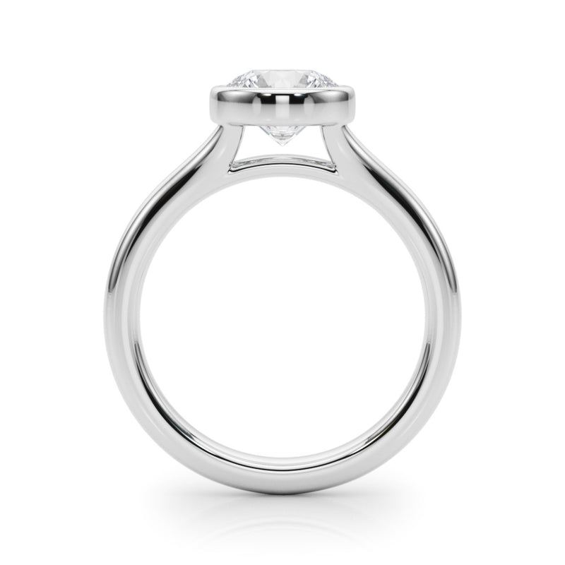 Ring for in 14K ROSE GOLD with 1 ct Synthetic LAB GROWN DIAMOND E Round VS1 - 4