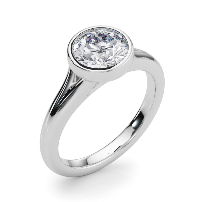Ring for in 14K ROSE GOLD with 1 ct Synthetic LAB GROWN DIAMOND E Round VS1 - 4