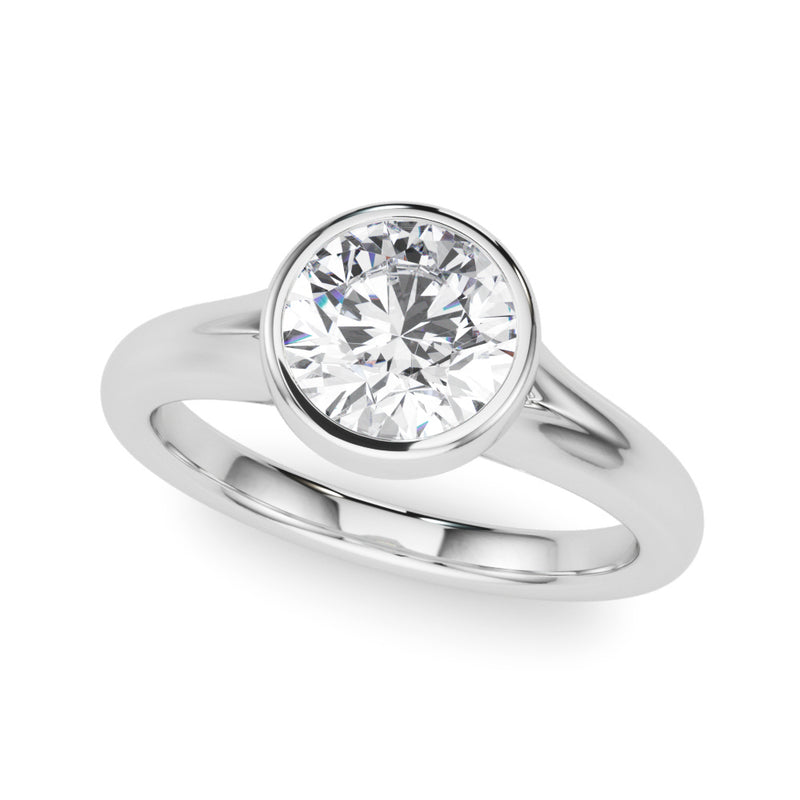 Ring for in 14K ROSE GOLD with 1 ct Synthetic LAB GROWN DIAMOND E Round VS1 - 4