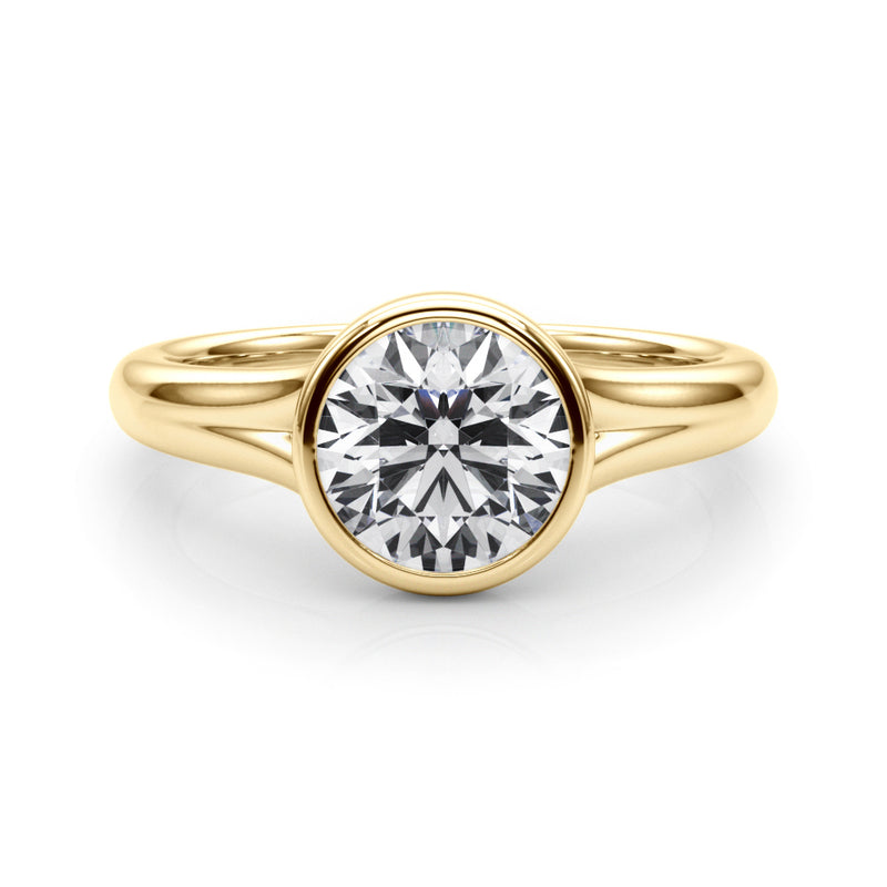 Ring for in 14K ROSE GOLD with 1 ct Synthetic LAB GROWN DIAMOND E Round VS1 - 4