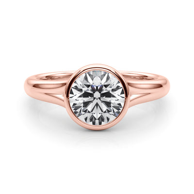 Ring for in 14K ROSE GOLD with 1 ct Synthetic LAB GROWN DIAMOND E Round VS1 - 4