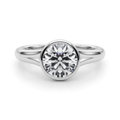 Ring for in 14K ROSE GOLD with 1 ct Synthetic LAB GROWN DIAMOND E Round VS1 - 4