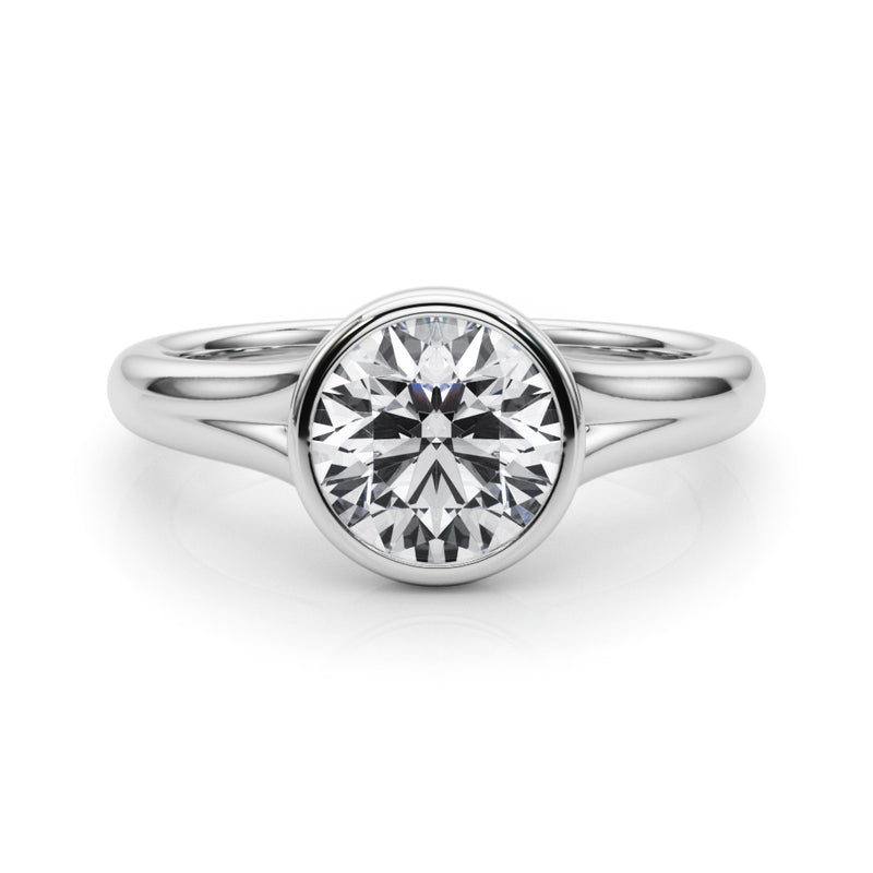 Ring for in 14K ROSE GOLD with 1 ct Synthetic LAB GROWN DIAMOND E Round VS1 - 4
