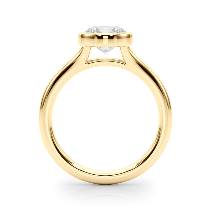 Ring for in 14K ROSE GOLD with 1 ct Synthetic LAB GROWN DIAMOND E Round VS1 - 4