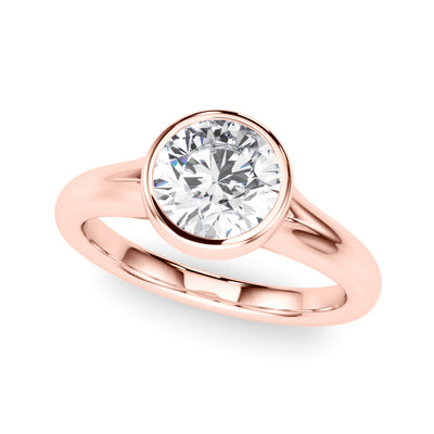 Ring for in 14K ROSE GOLD with 1 ct Synthetic LAB GROWN DIAMOND E Round VS1 - 4
