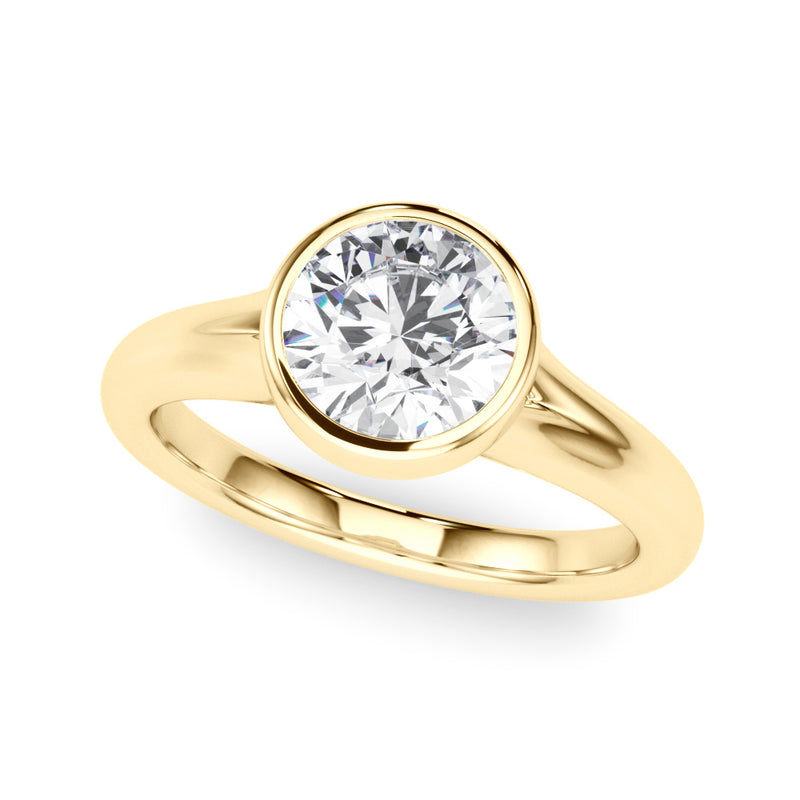 Ring for in 14K ROSE GOLD with 1 ct Synthetic LAB GROWN DIAMOND E Round VS1 - 4
