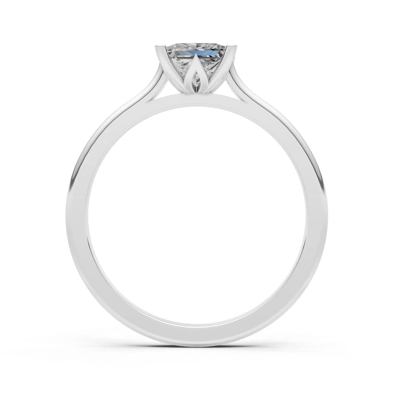 10k Yellow Gold Princess-Cut Solitaire Diamond Engagement Ring
