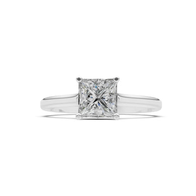 10k Yellow Gold Princess-Cut Solitaire Diamond Engagement Ring