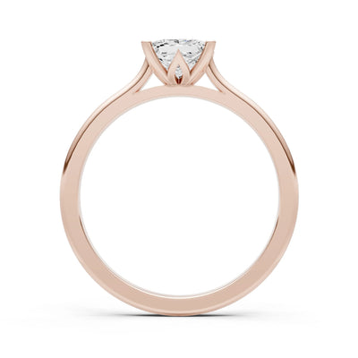 10k Yellow Gold Princess-Cut Solitaire Diamond Engagement Ring