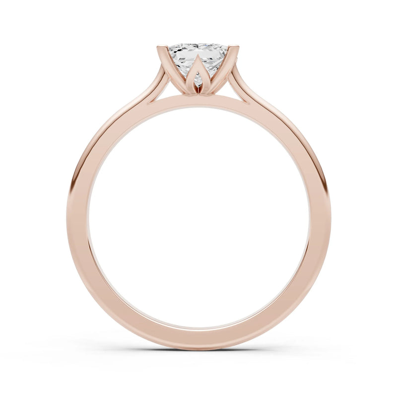 10k Yellow Gold Princess-Cut Solitaire Diamond Engagement Ring
