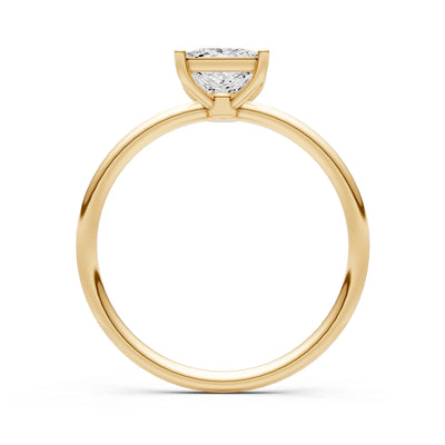 4 Prong Princess Cut Basket Classic Solitaire Engagement Ring