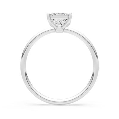 4 Prong Princess Cut Basket Classic Solitaire Engagement Ring