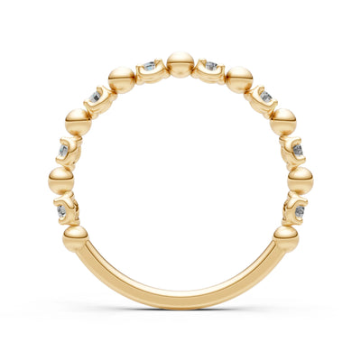 Beaded Gemstone Stacking Ring