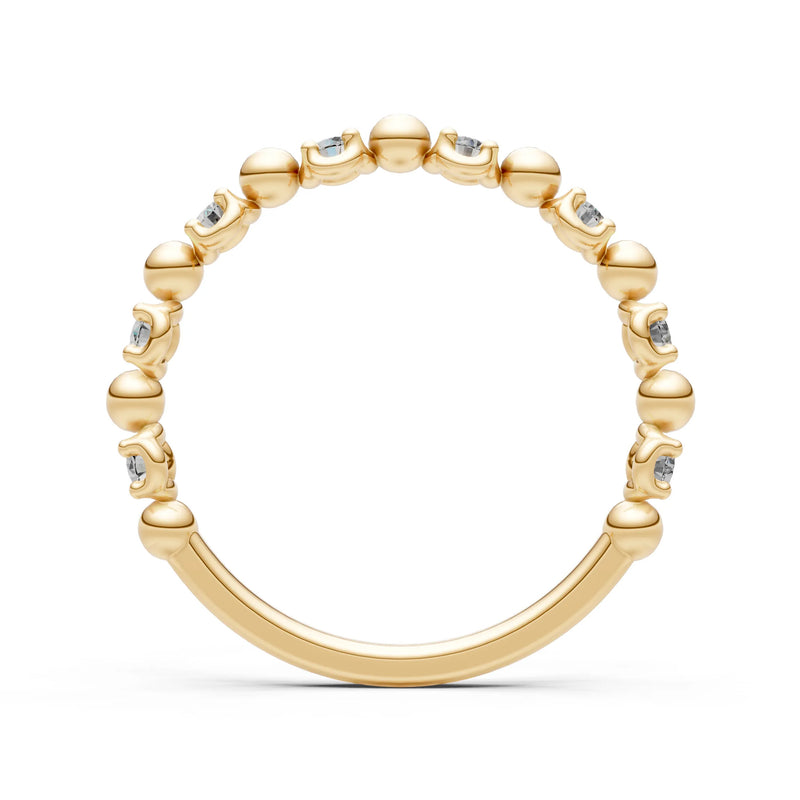 Beaded Gemstone Stacking Ring