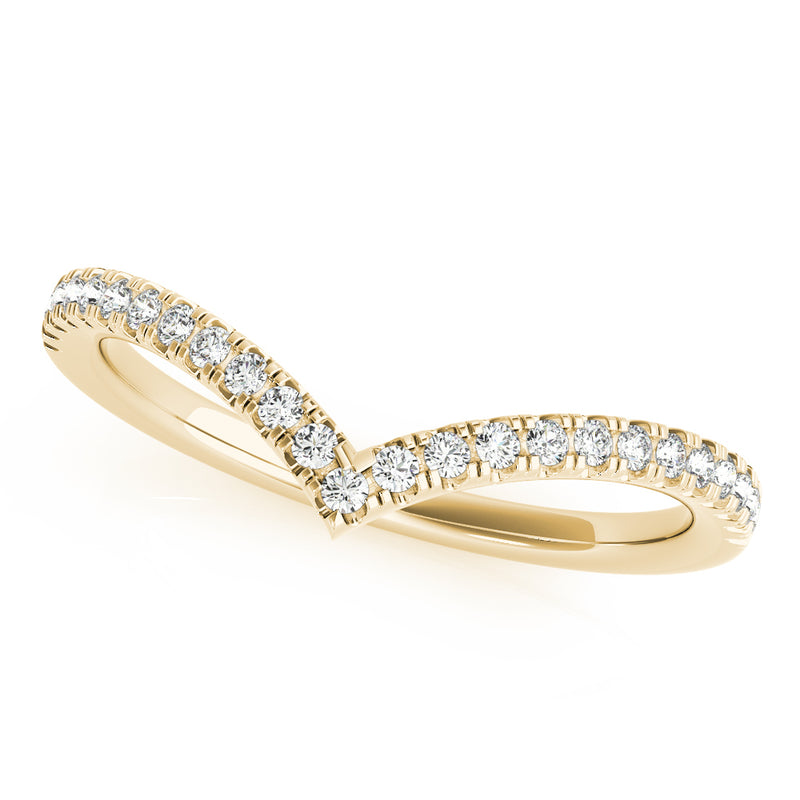 Diamond Classic Chevron Diamond Wedding Ring