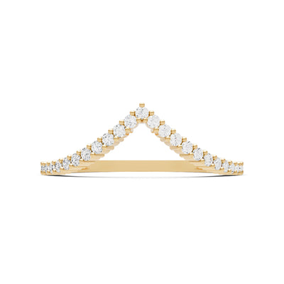 Classic Chevron Lab Grown Diamond Wedding Ring