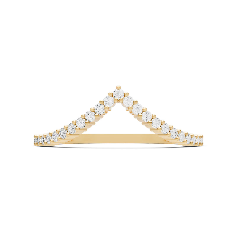 Classic Chevron Lab Grown Diamond Wedding Ring