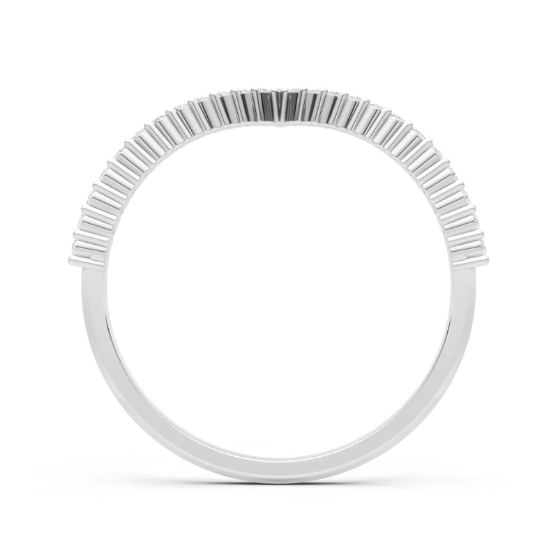 Classic Chevron Lab Grown Diamond Wedding Ring