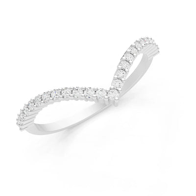 Classic Chevron Lab Grown Diamond Wedding Ring