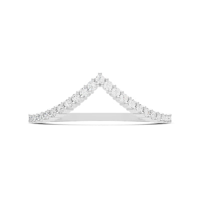 Classic Chevron Lab Grown Diamond Wedding Ring
