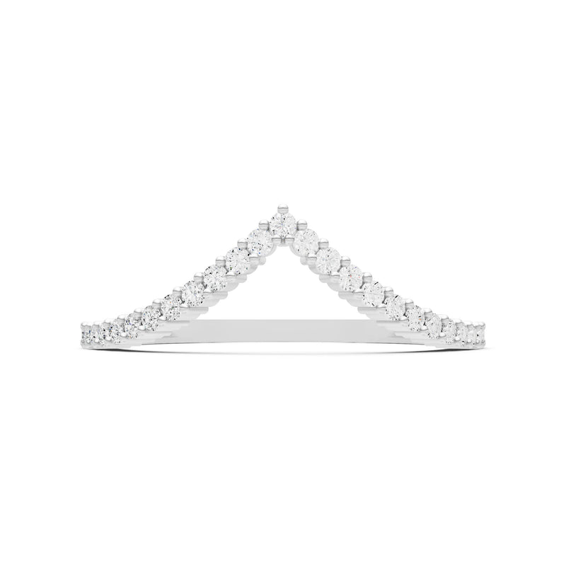 Classic Chevron Lab Grown Diamond Wedding Ring